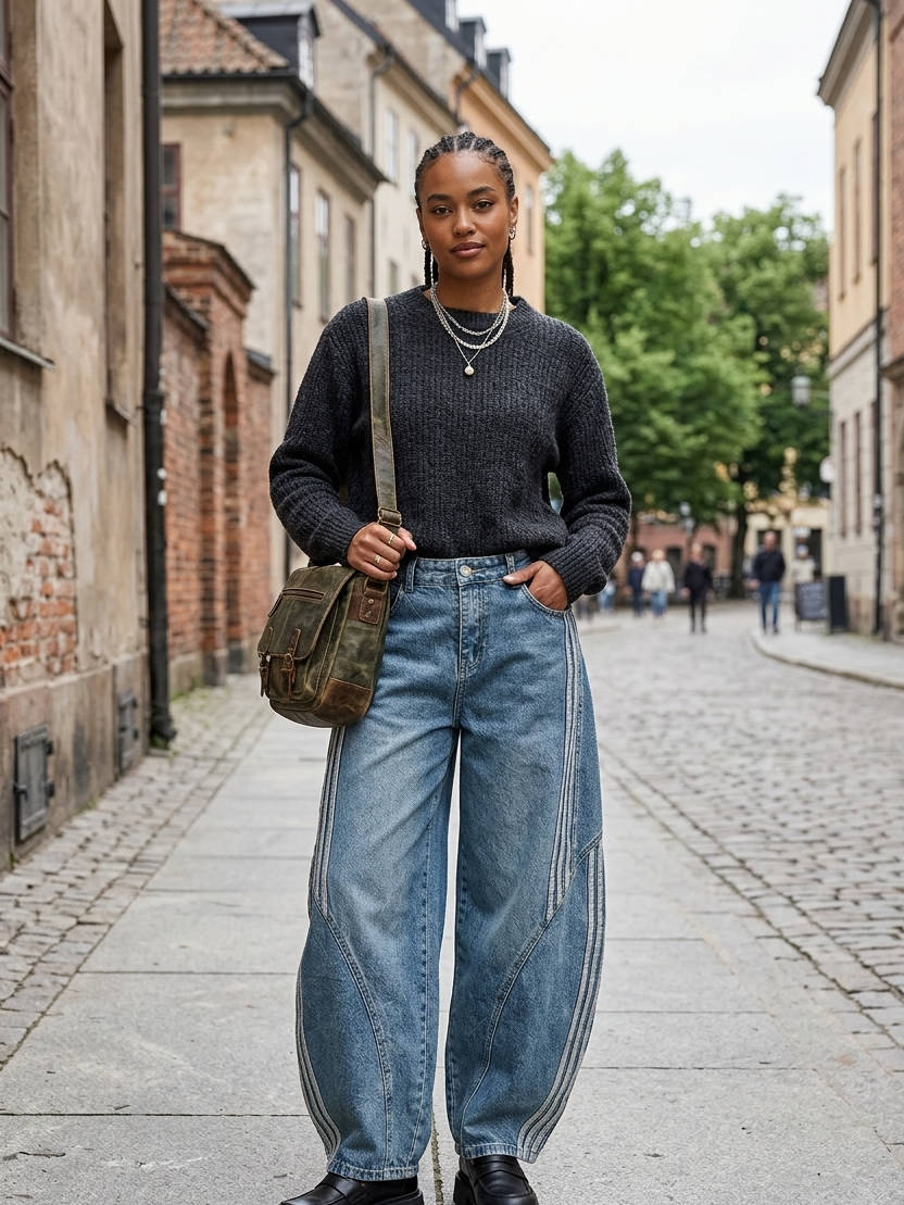 Jeans holgados con gráfico